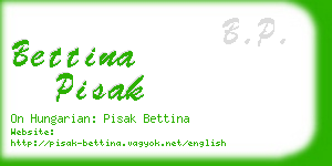 bettina pisak business card